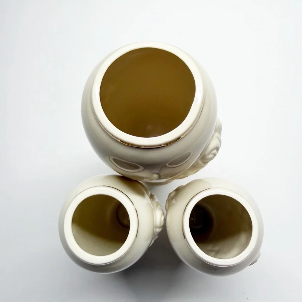 Lenox Gold Trim Rose Blossom Bud Vases Set of 3